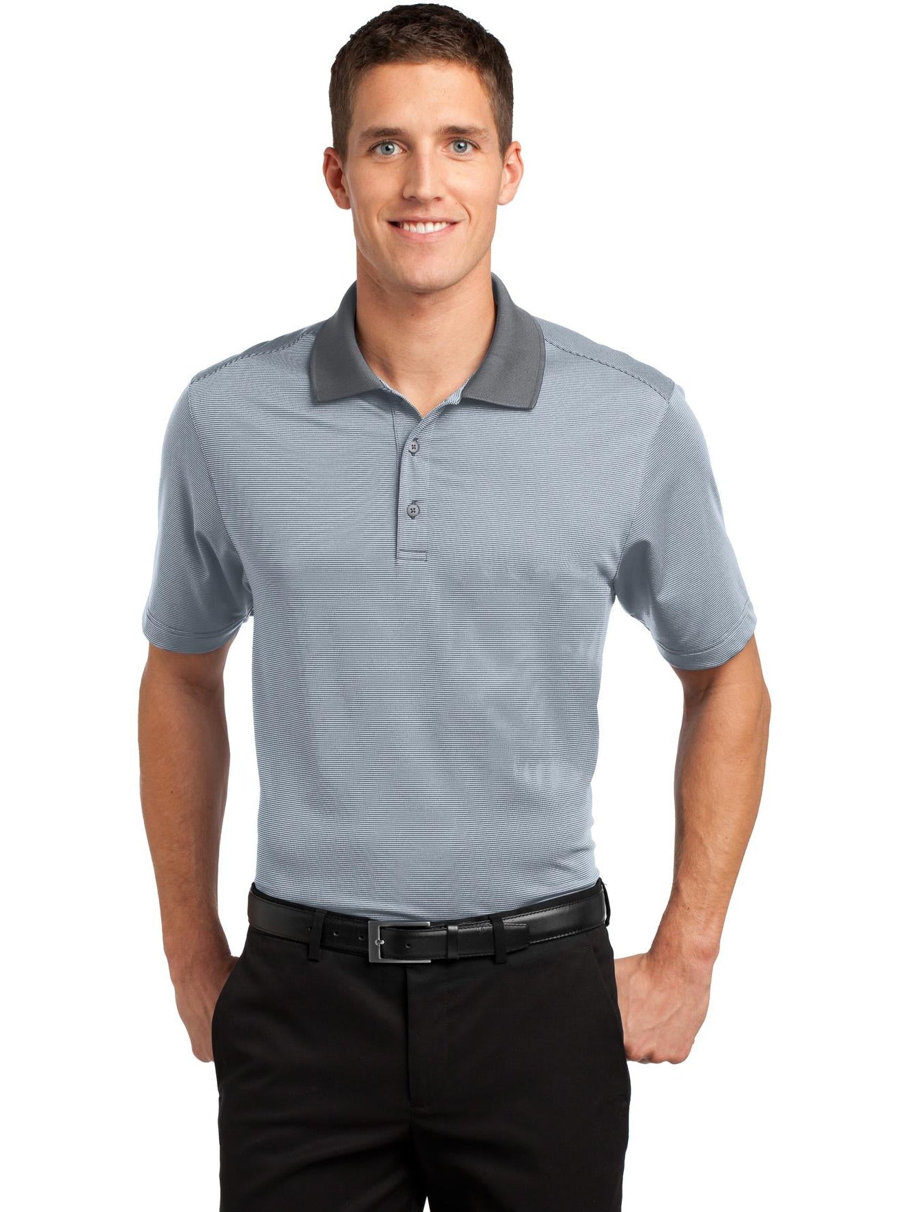 Port Authority Fine Stripe Performance Polo