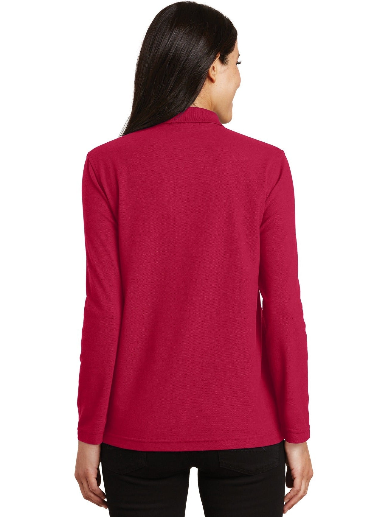 Port Authority Ladies Long Sleeve Silk Touch Polo Shirt