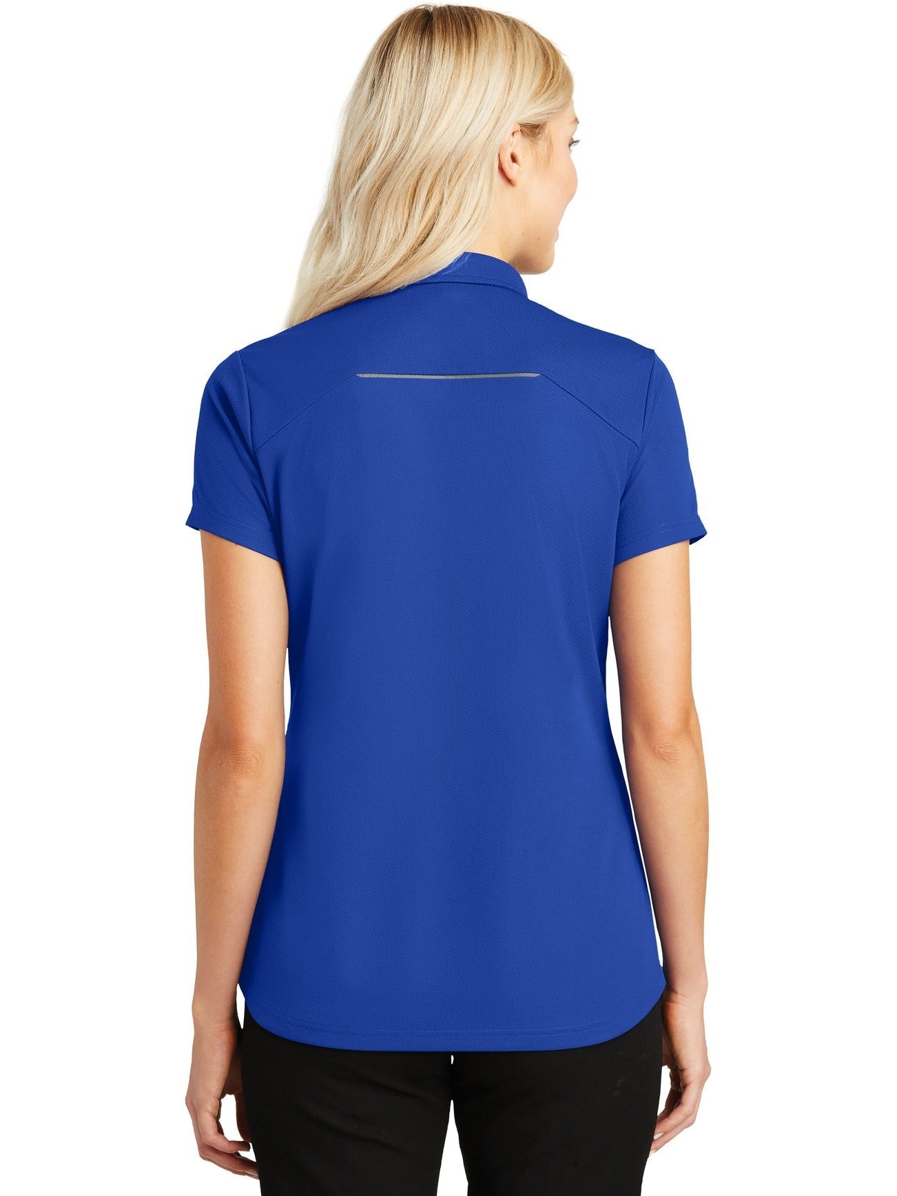 Port Authority Ladies Pinpoint Mesh Zip Polo