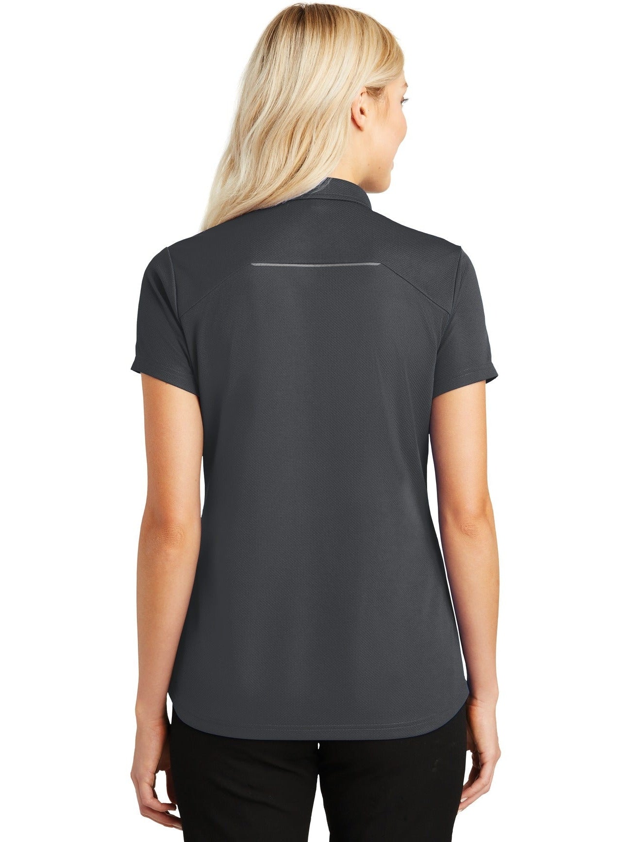 Port Authority Ladies Pinpoint Mesh Zip Polo