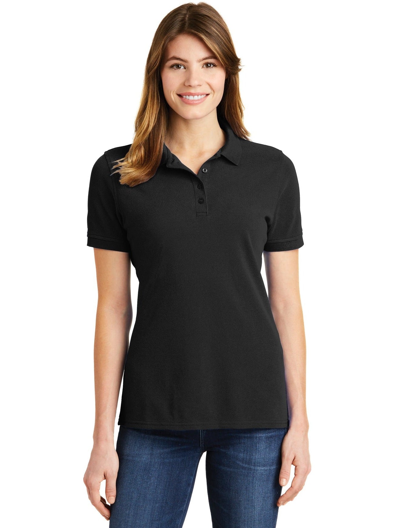 Port Authority Ladies Ring Spun Pique Polo