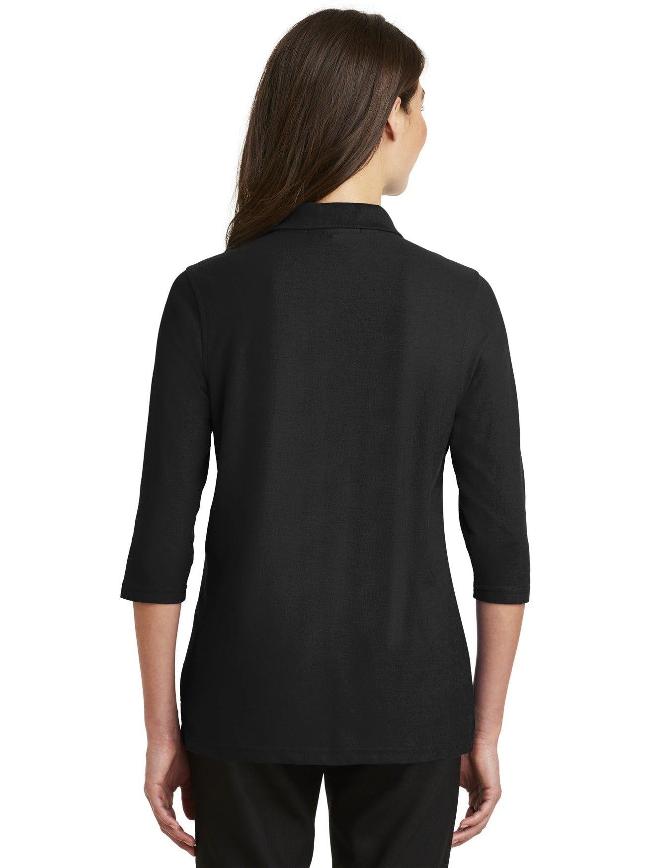 Port Authority Ladies Silk Touch 3/4 Sleeve Polo
