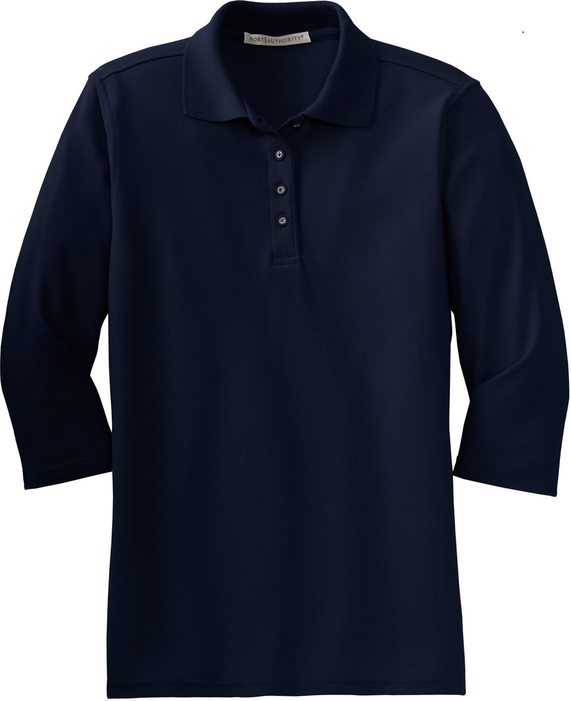 Port Authority Ladies Silk Touch 3/4 Sleeve Polo