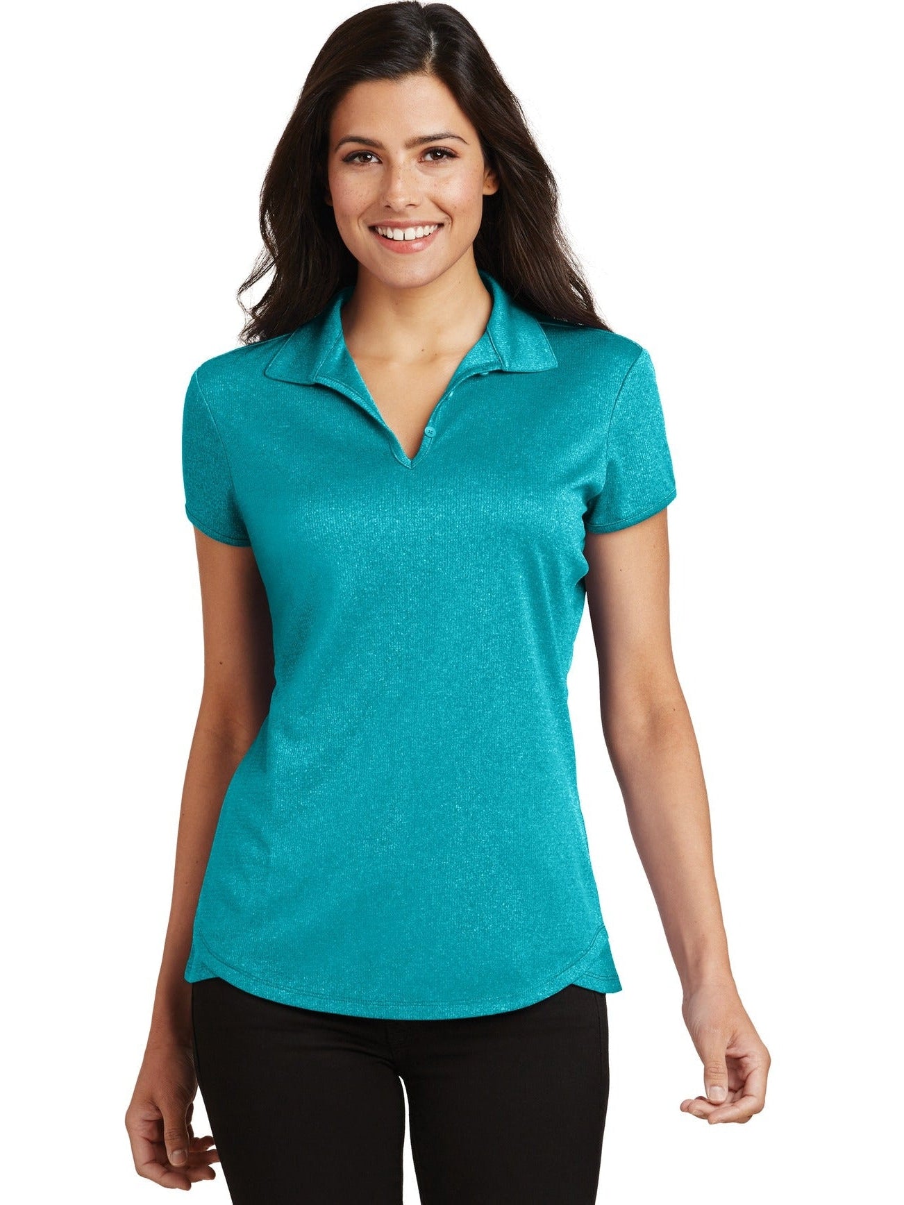 Port Authority Ladies Trace Heather Polo