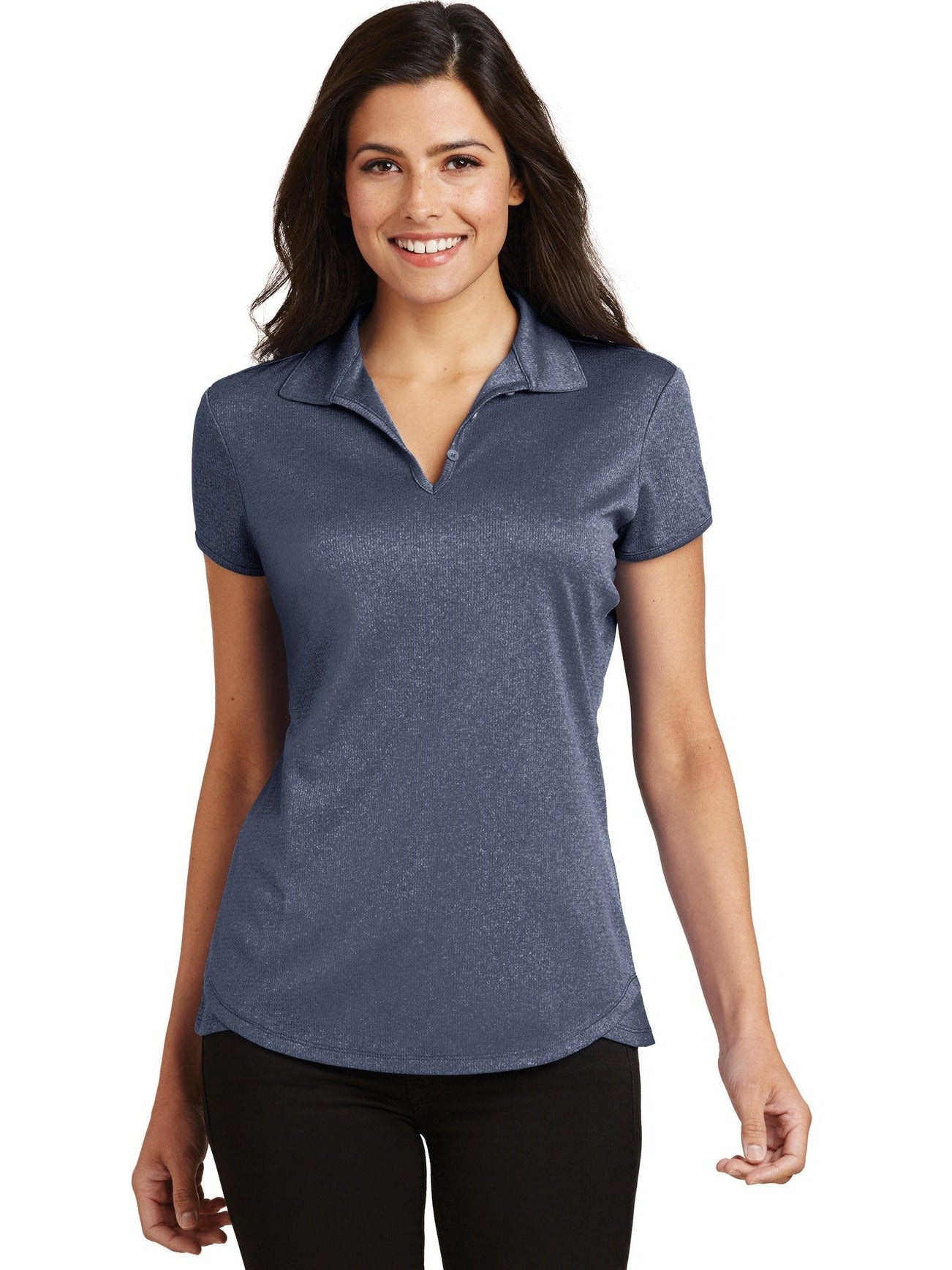 Port Authority Ladies Trace Heather Polo