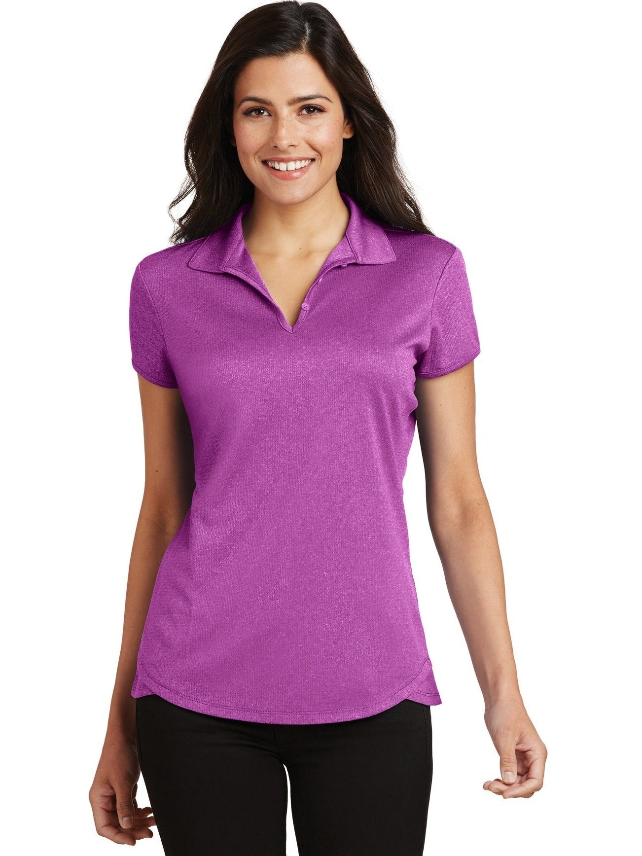 Port Authority Ladies Trace Heather Polo
