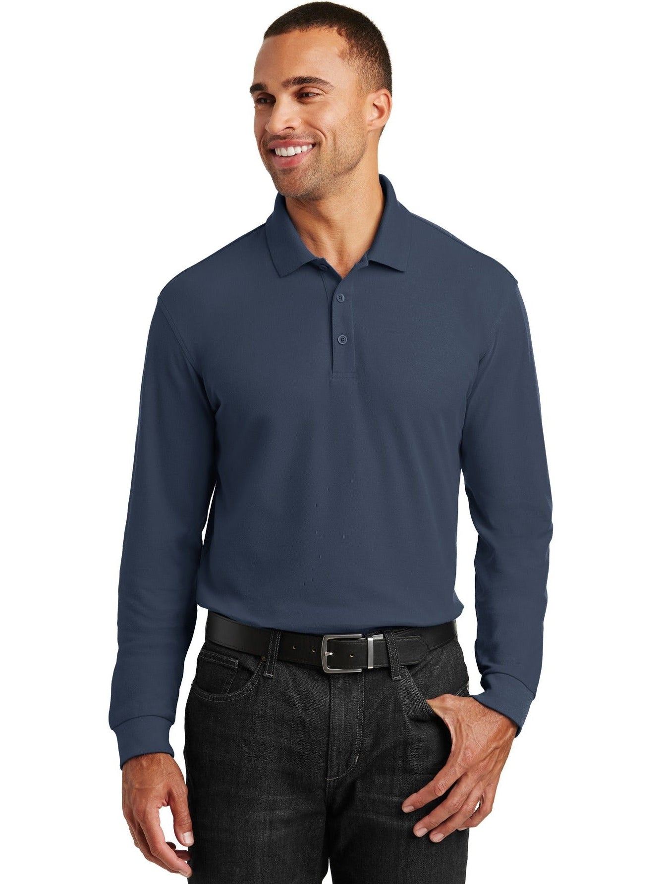 Port Authority Long Sleeve Core Classic Pique Polo