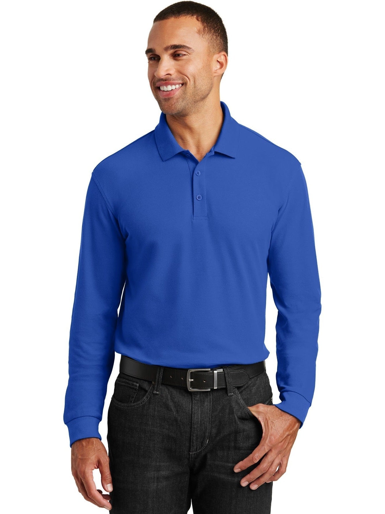 Port Authority Long Sleeve Core Classic Pique Polo