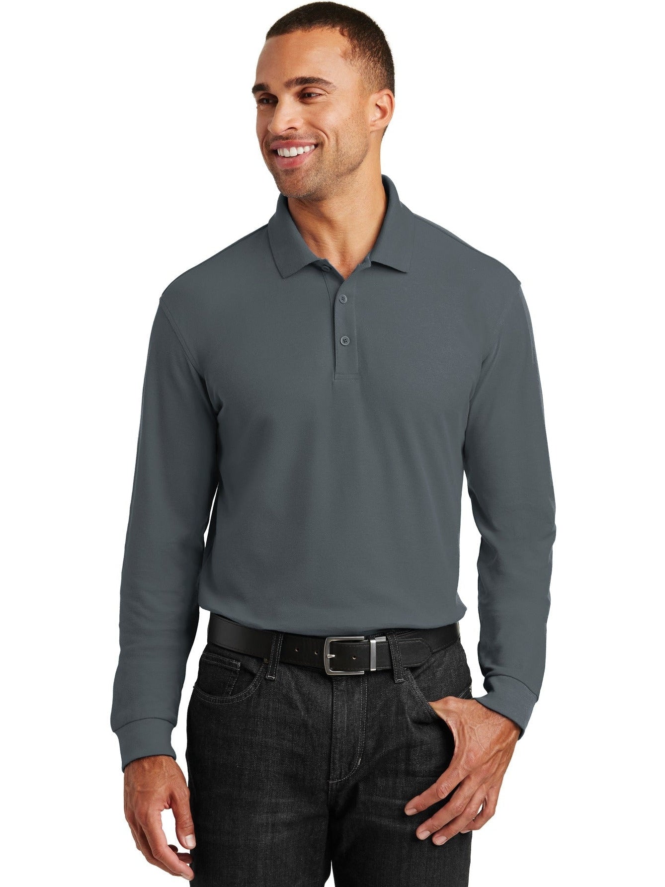 Port Authority Long Sleeve Core Classic Pique Polo