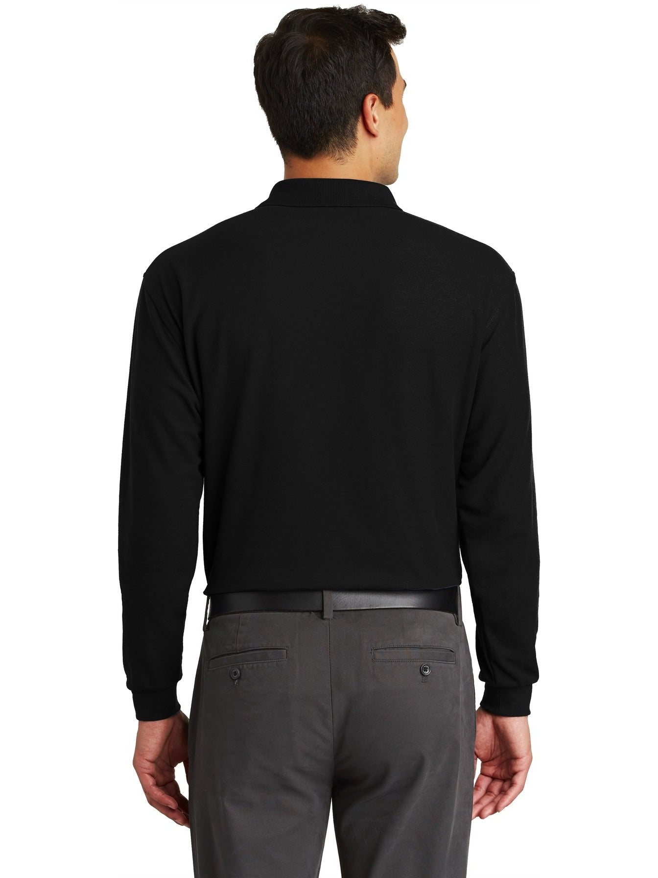 Port Authority Long Sleeve Silk Touch Polo with Pocket