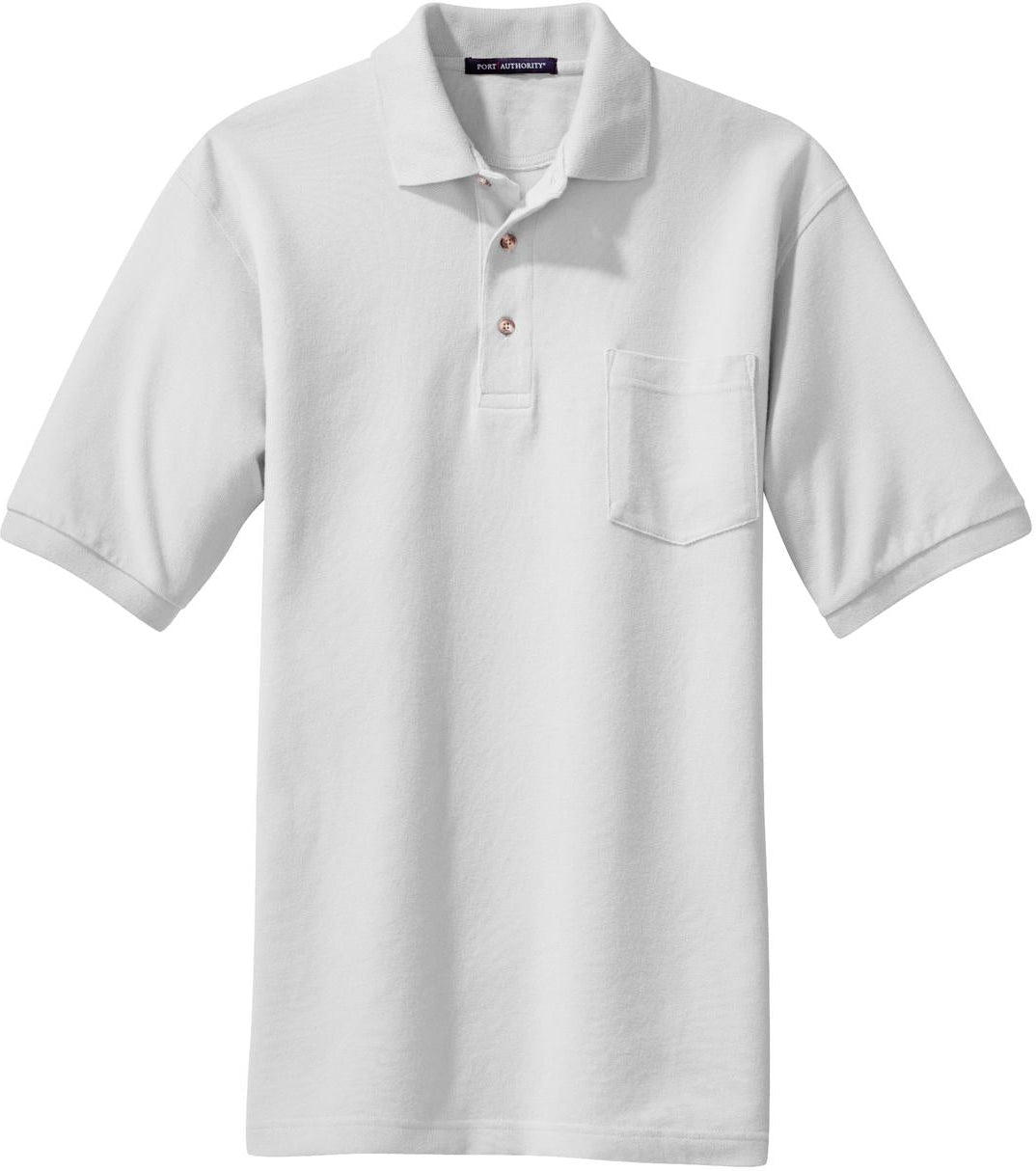 Port Authority Pique Knit Polo Shirt with Pocket