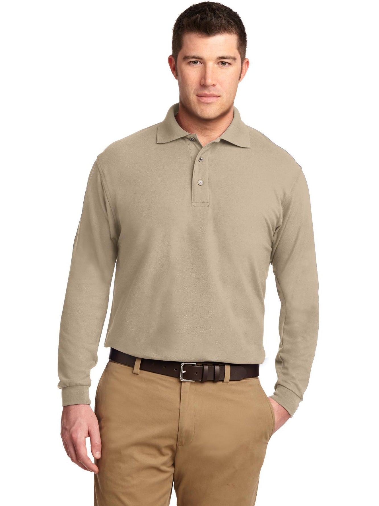Port Authority Silk Touch Long Sleeve Polo