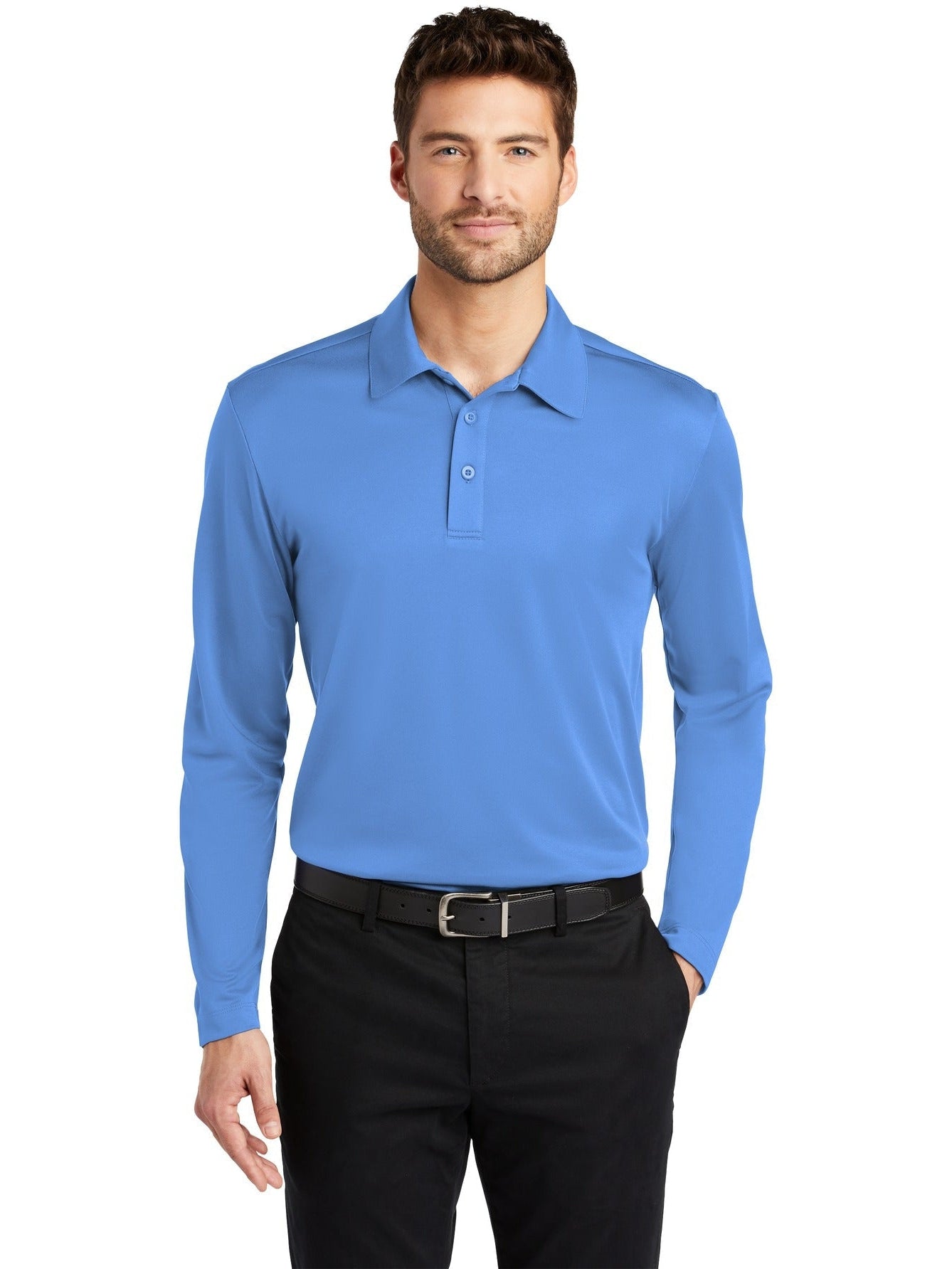 Port Authority Silk Touch Performance Long Sleeve Polo