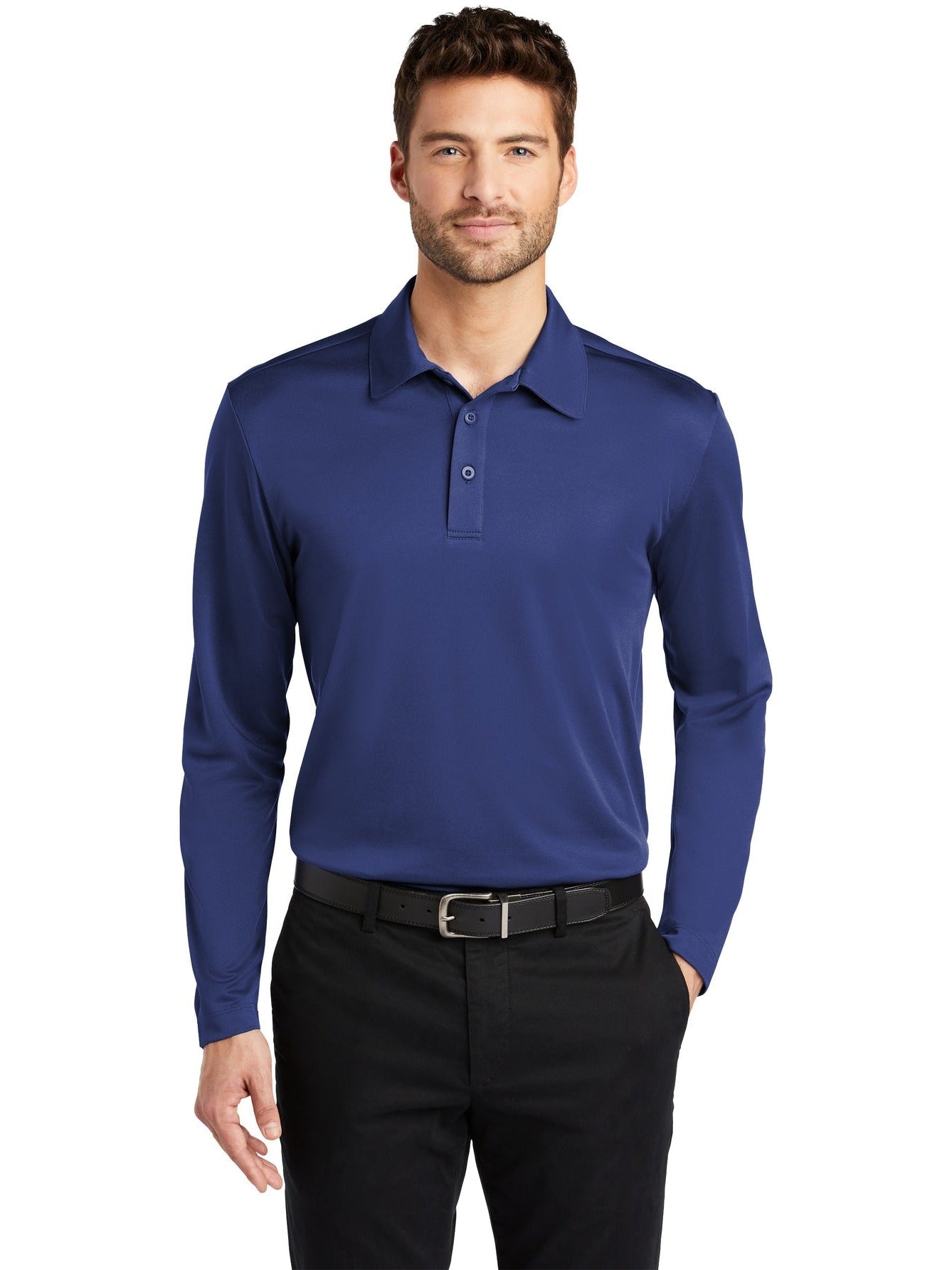 Port Authority Silk Touch Performance Long Sleeve Polo