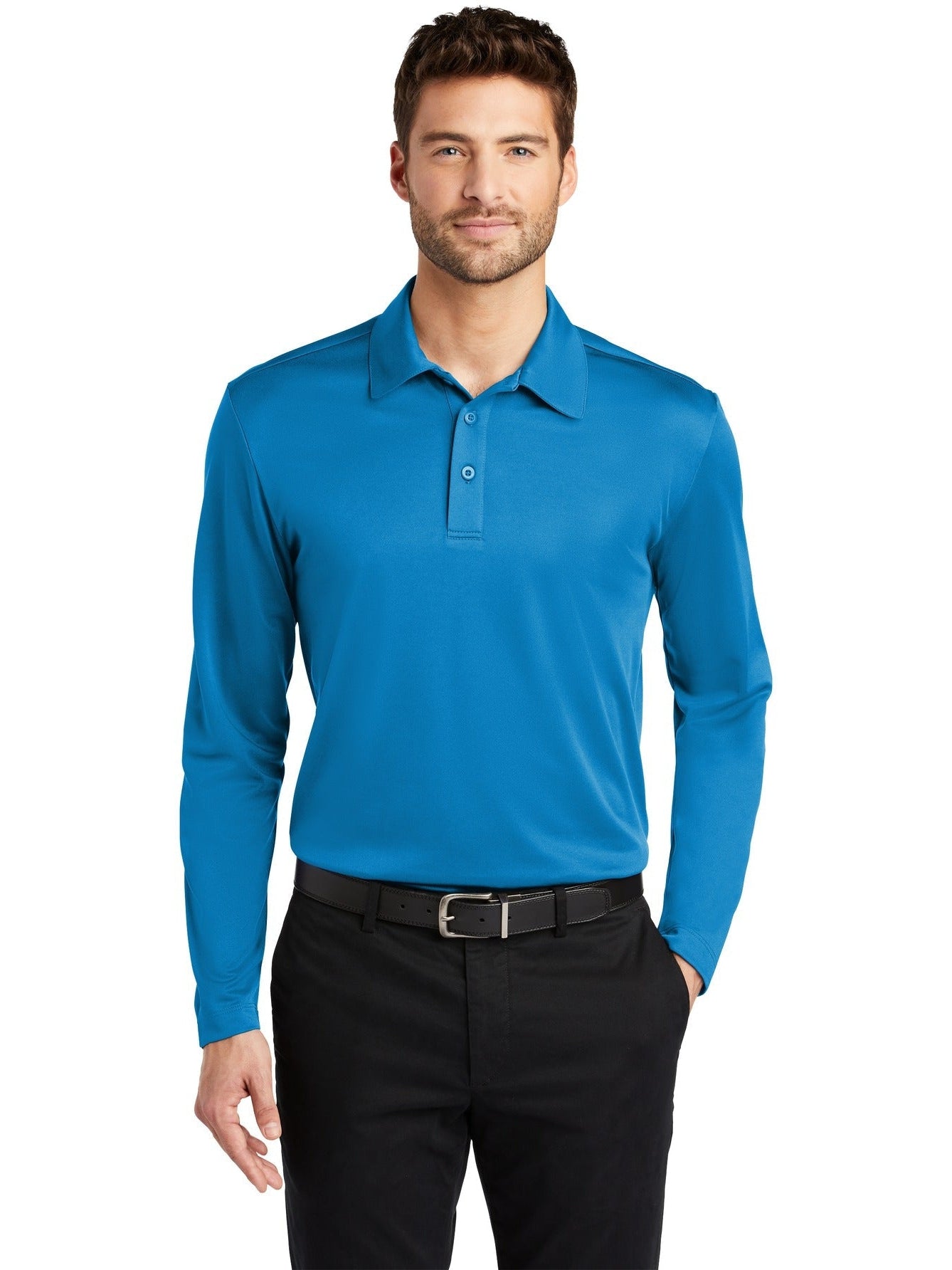 Port Authority Silk Touch Performance Long Sleeve Polo
