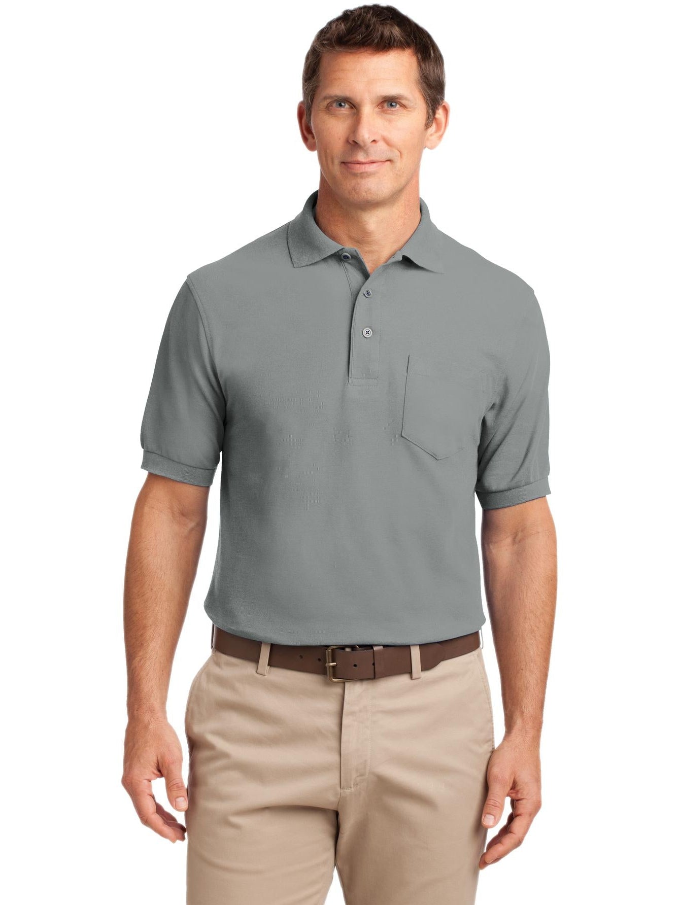 Port Authority Silk Touch Polo Shirt with Pocket