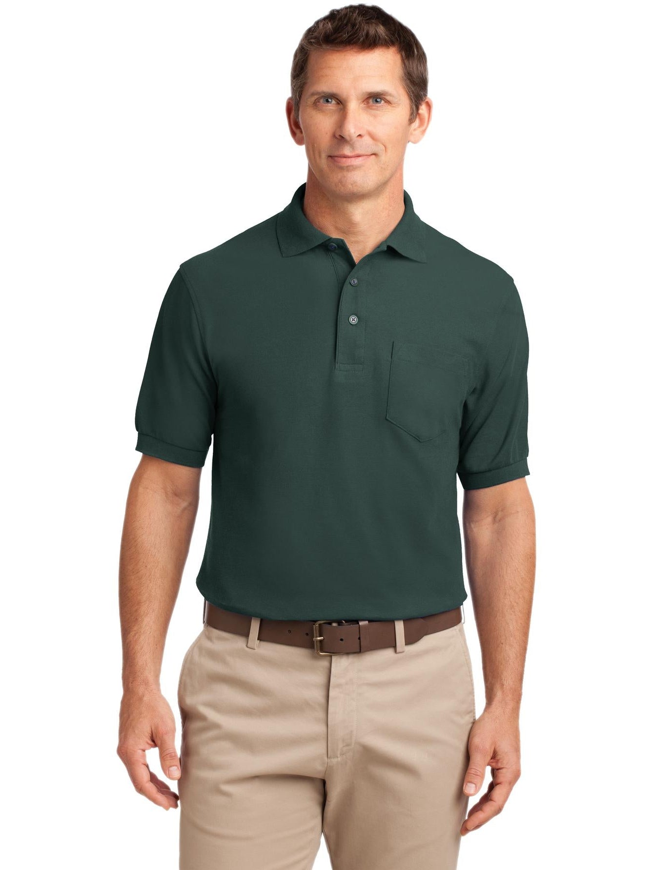 Port Authority Silk Touch Polo Shirt with Pocket