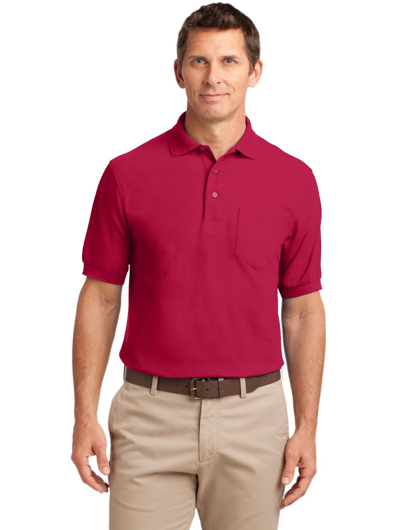 Port Authority Silk Touch Polo Shirt with Pocket