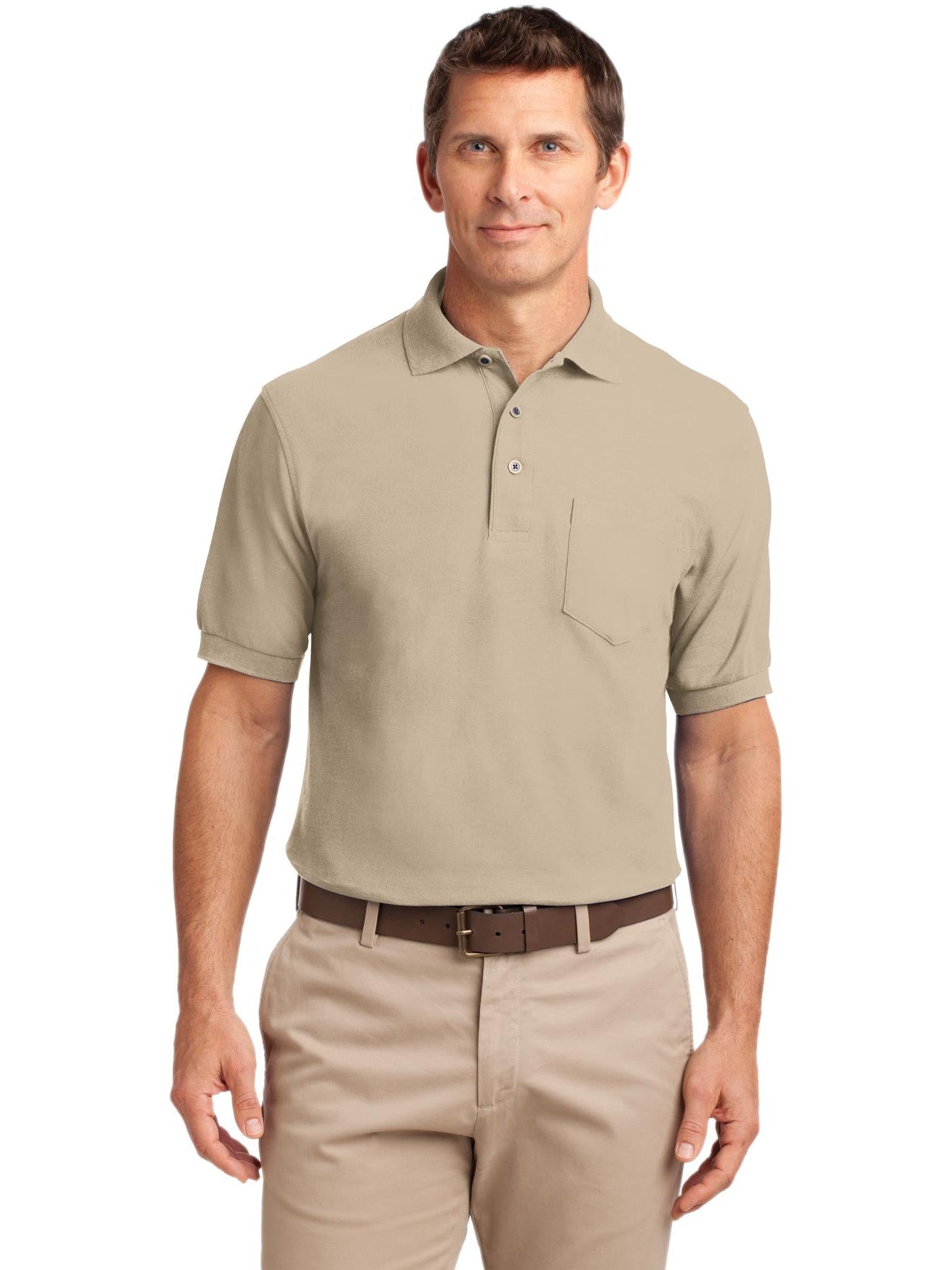 Port Authority Silk Touch Polo Shirt with Pocket
