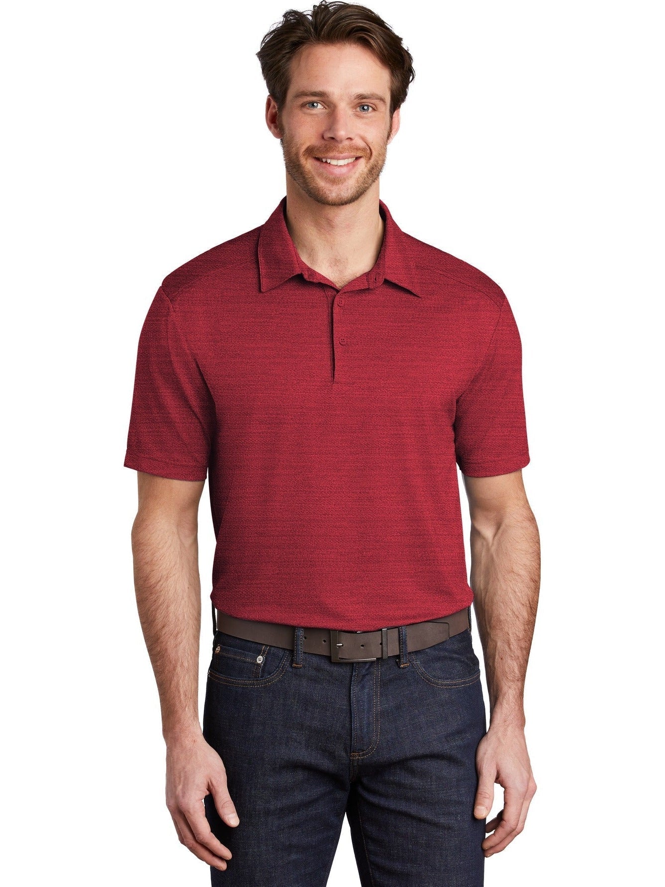 Port Authority Stretch Heather Polo
