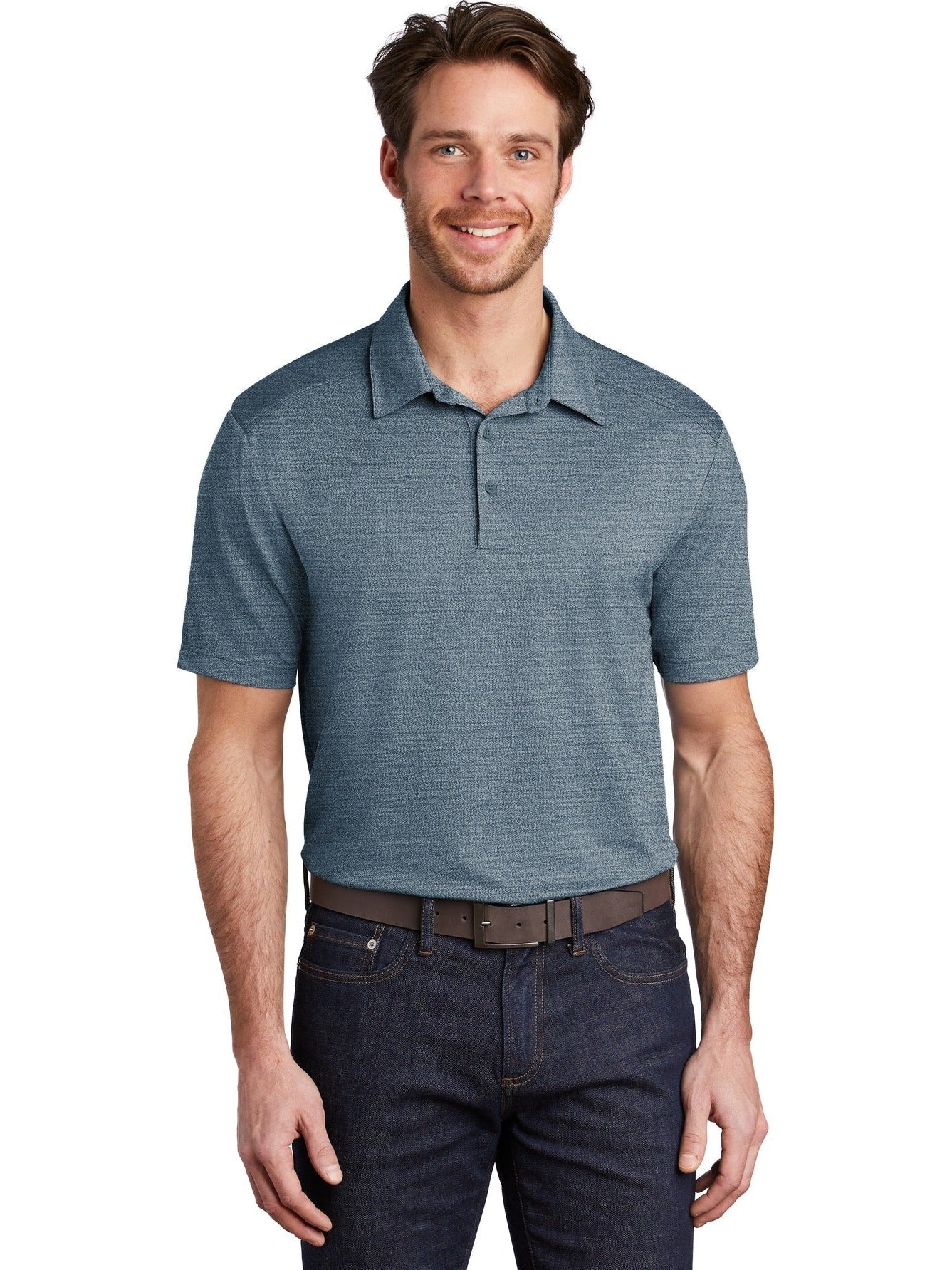 Port Authority Stretch Heather Polo