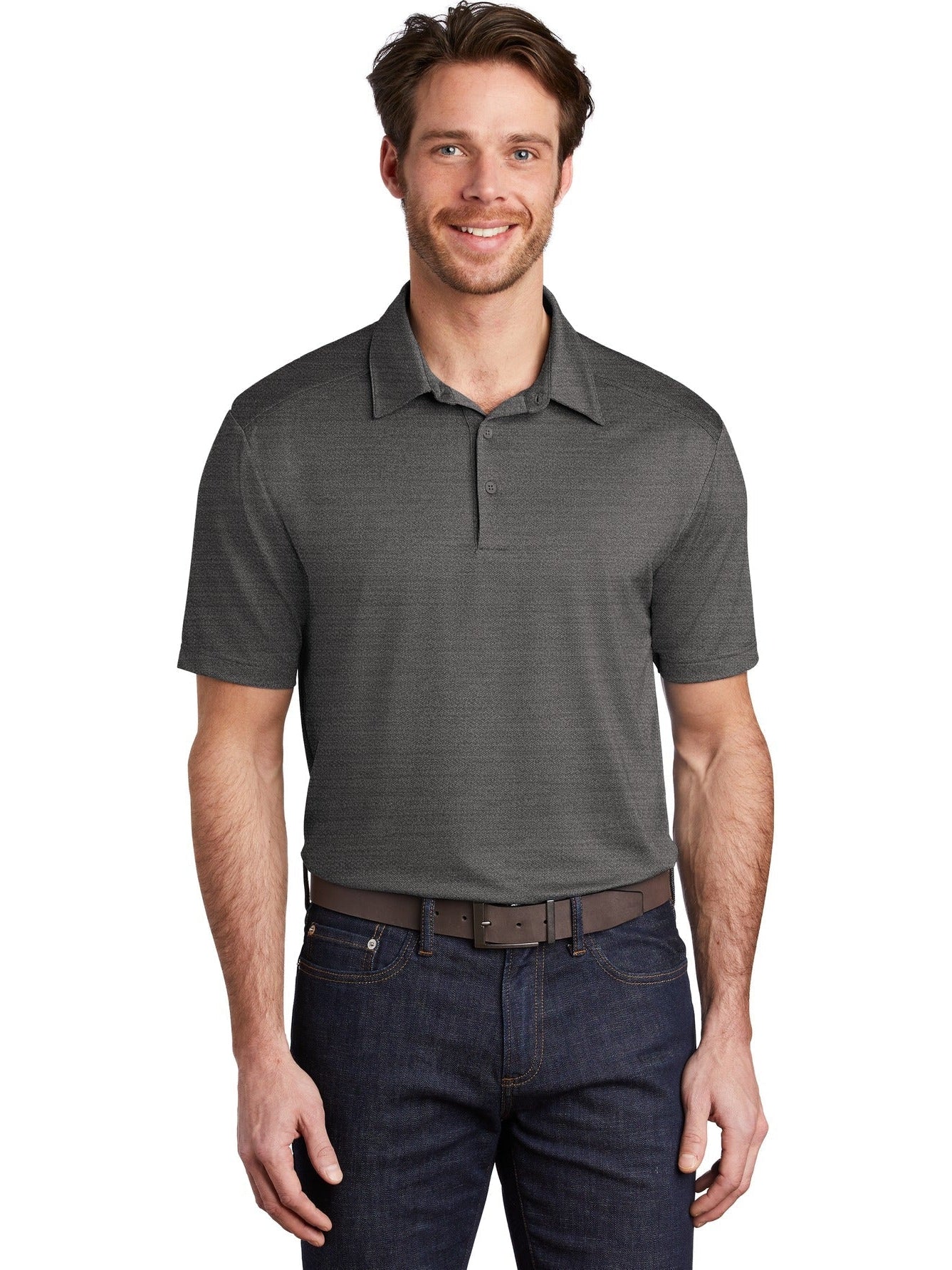 Port Authority Stretch Heather Polo