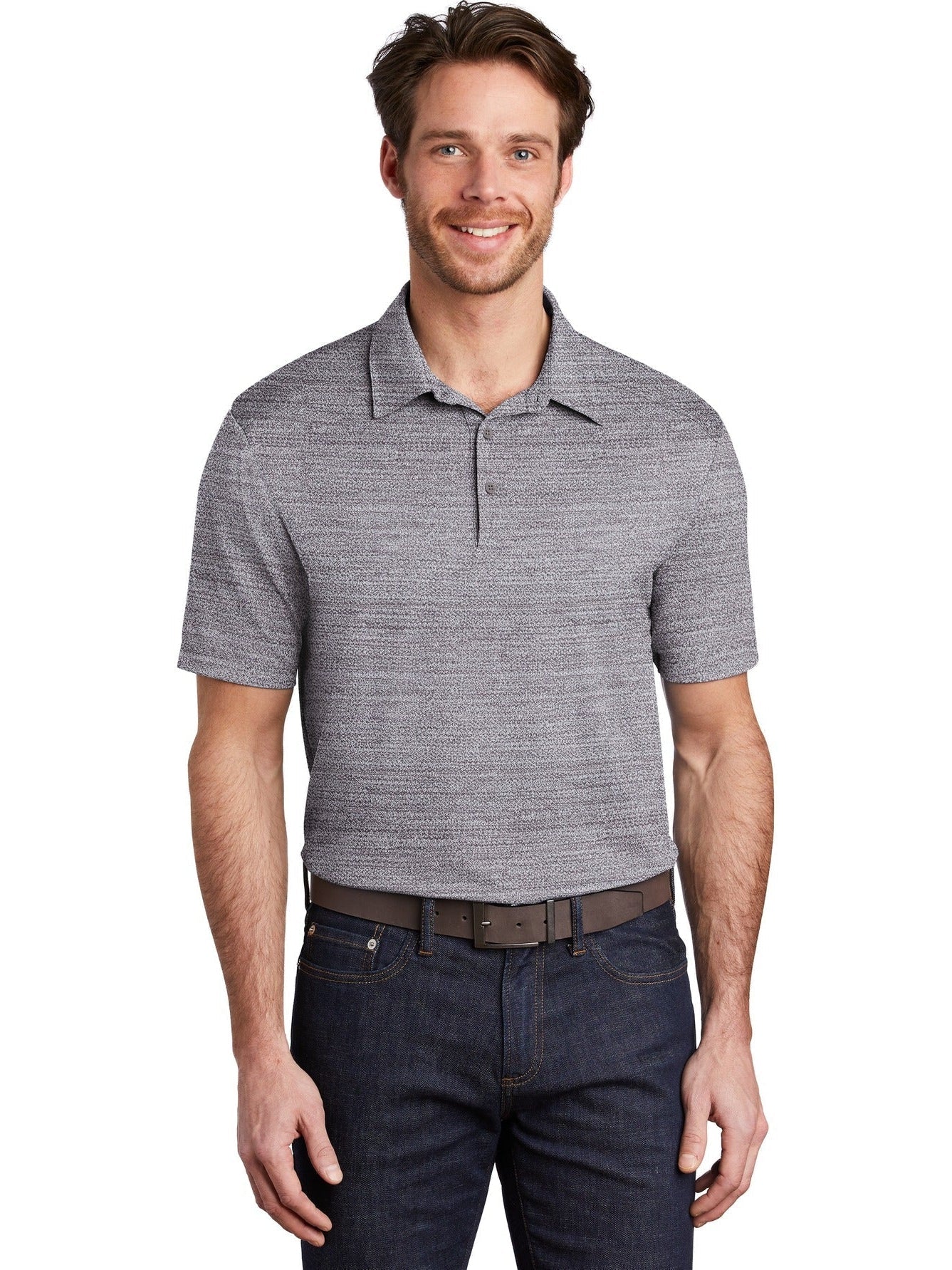 Port Authority Stretch Heather Polo