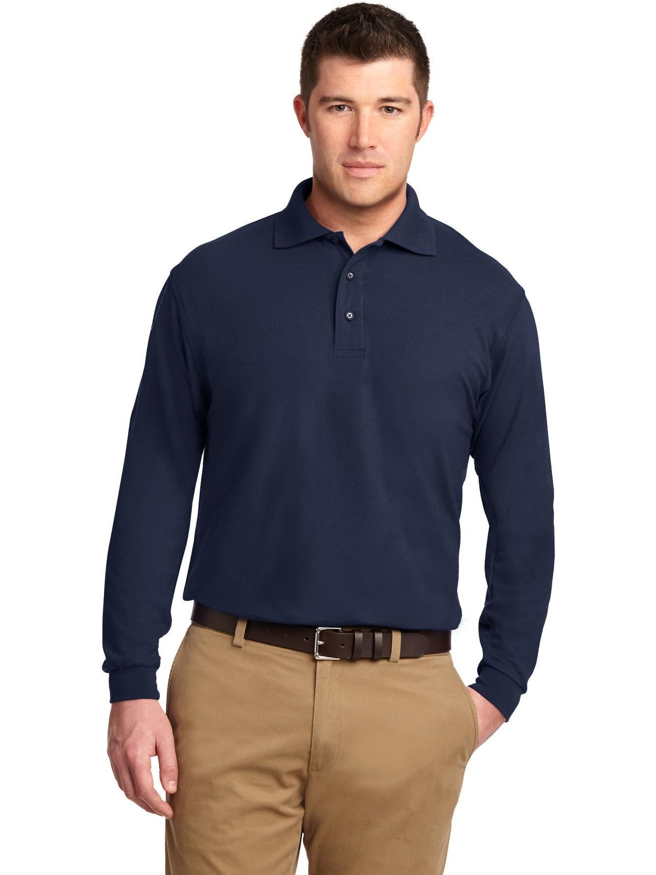 Port Authority Tall Silk Touch Long Sleeve Polo