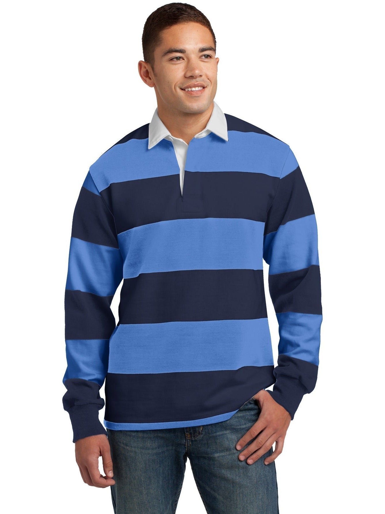 Sport-Tek Classic Long Sleeve Rugby Polo