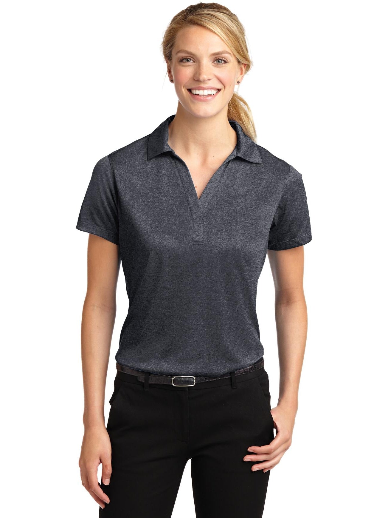 Sport-Tek Ladies Heather Contender Polo