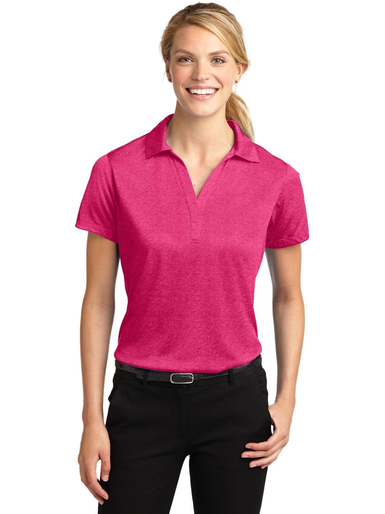 Sport-Tek Ladies Heather Contender Polo