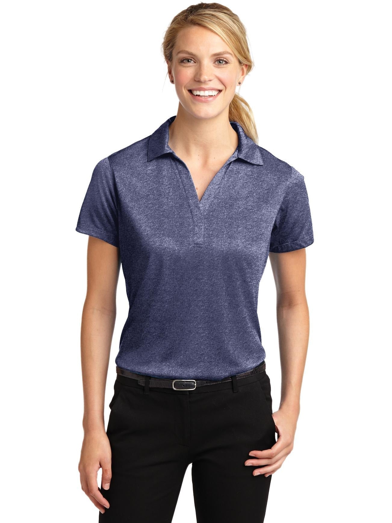 Sport-Tek Ladies Heather Contender Polo