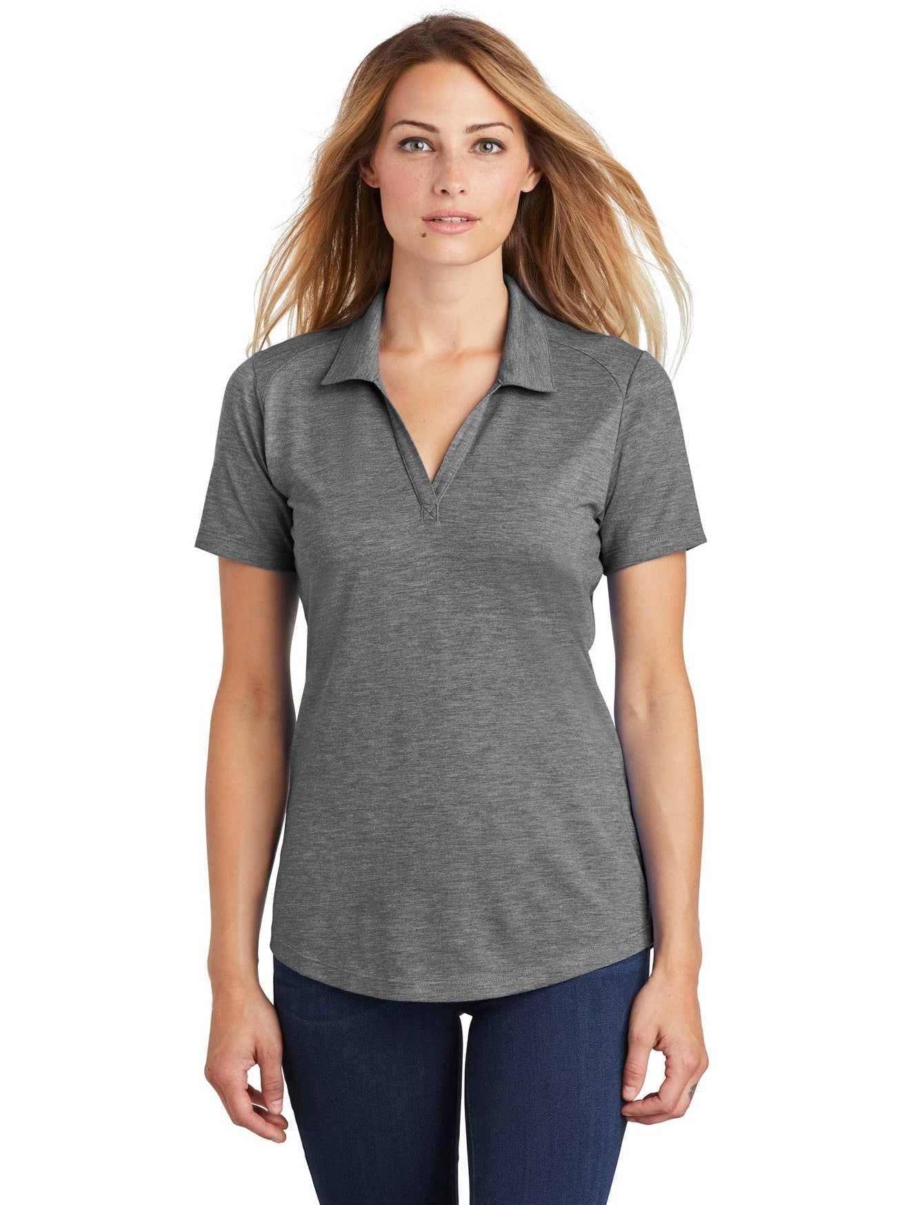 Sport-Tek Ladies PosiCharge Tri-Blend Wicking Polo