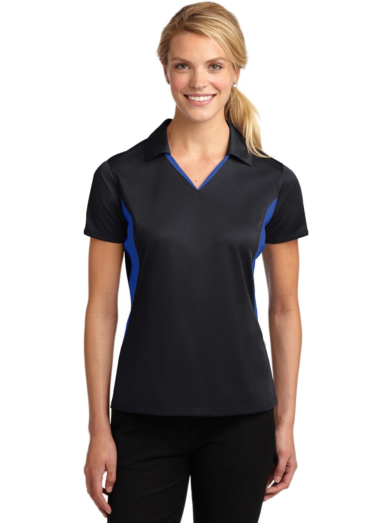 Sport-Tek Ladies Side Blocked Micropique Polo