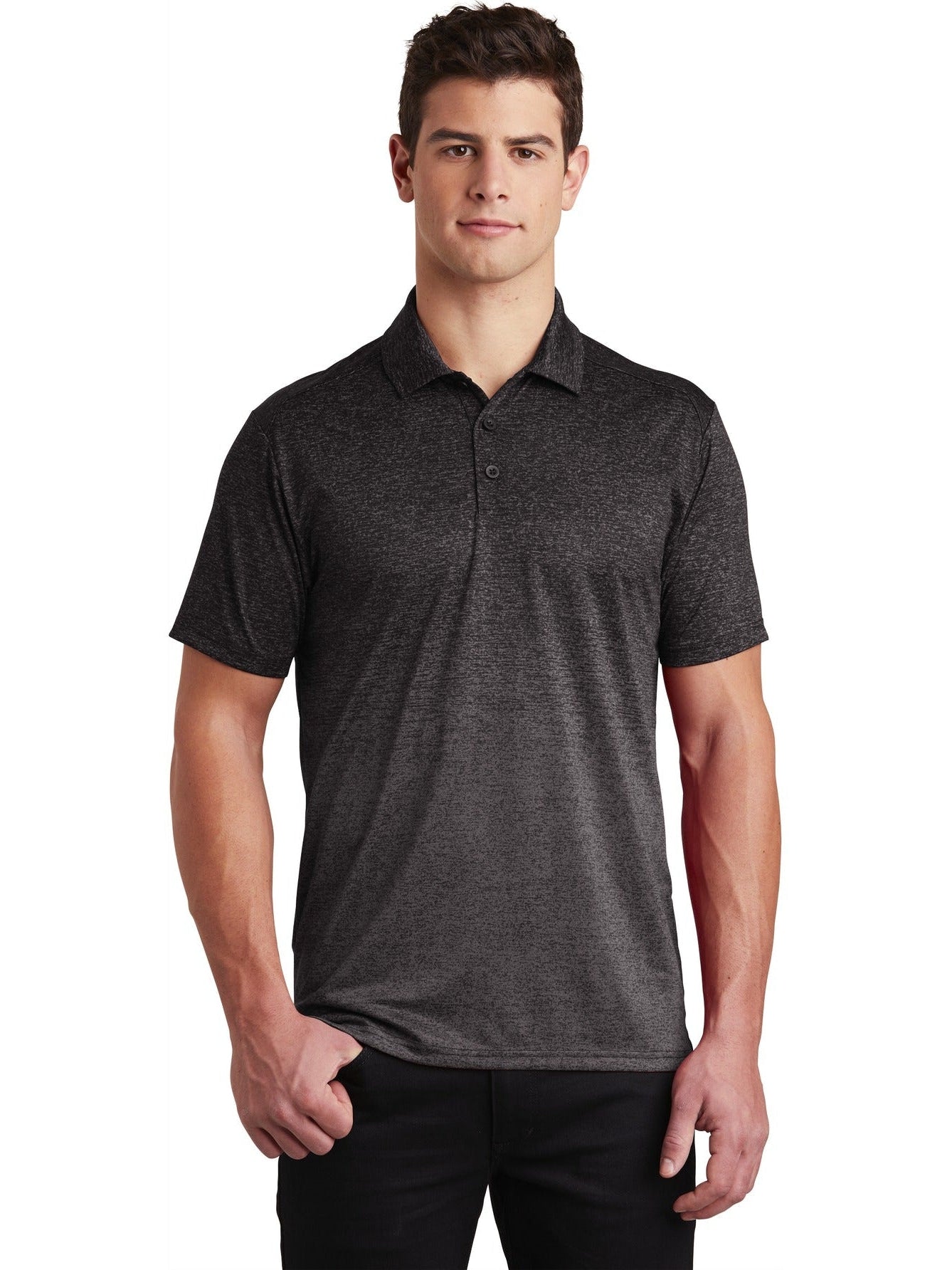 Sport-Tek Ombre Heather Polo