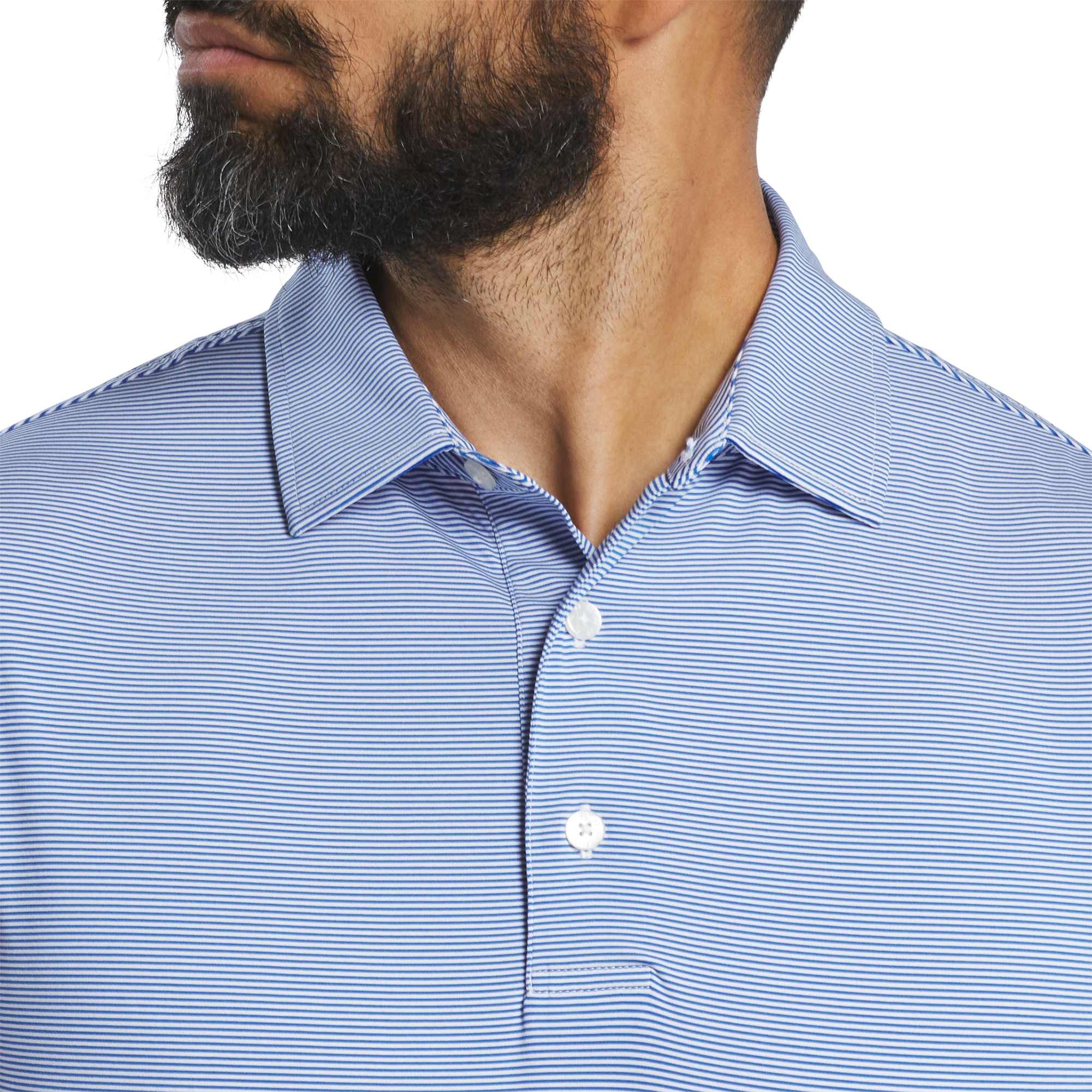 FootJoy MicroFeeder Stripe Performance Golf Polo