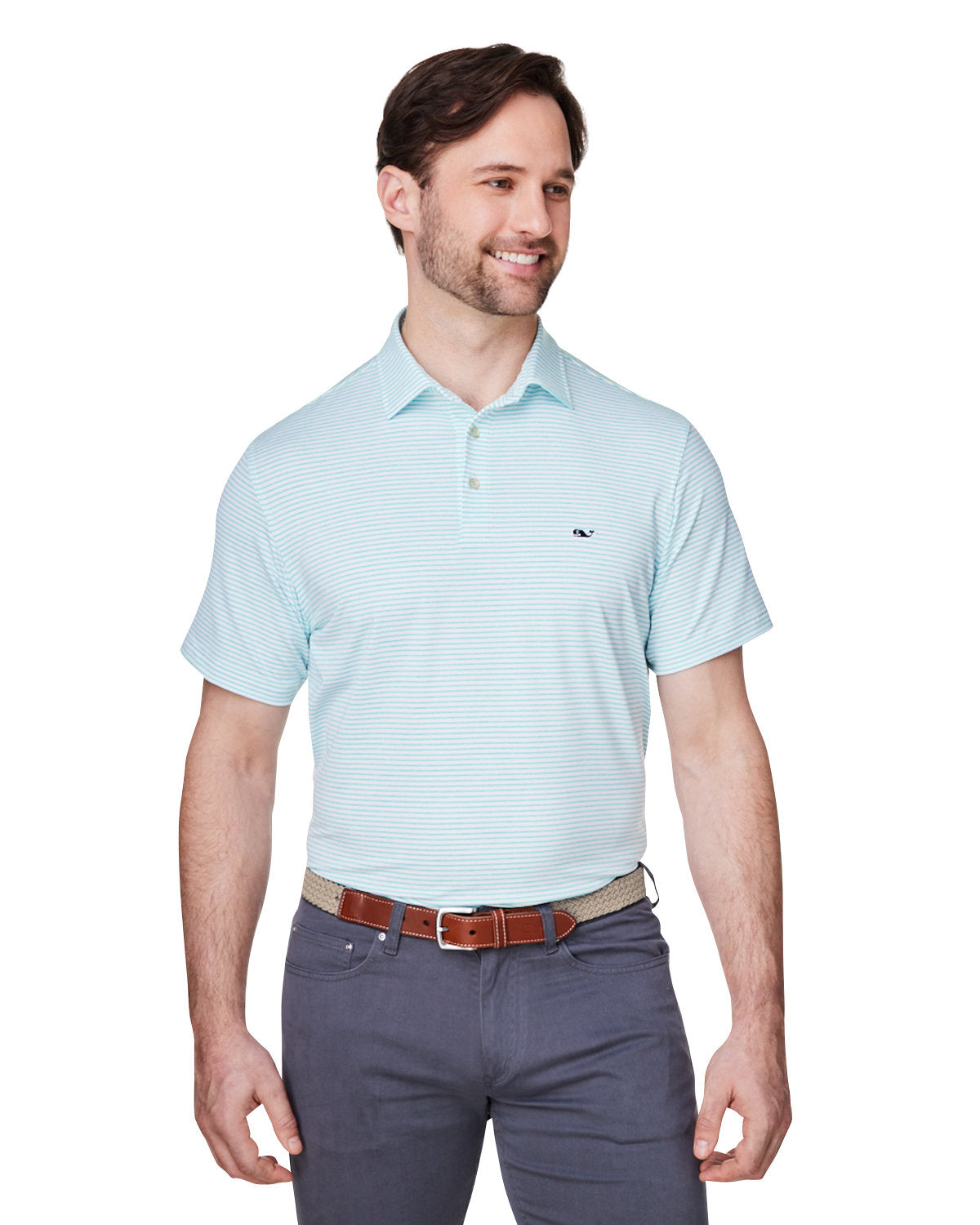 Vineyard Vines Bradley Stripe Sankaty Polo
