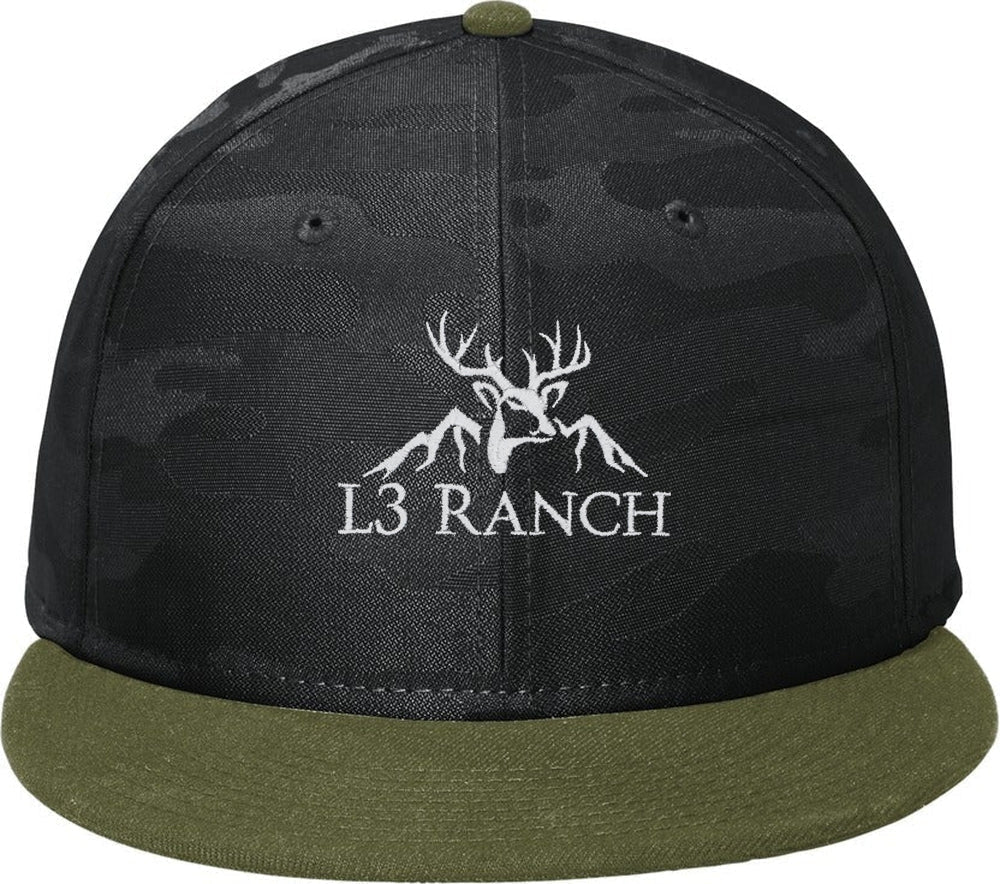 New Era Camo Flat Bill Snapback Cap - JL Franklins