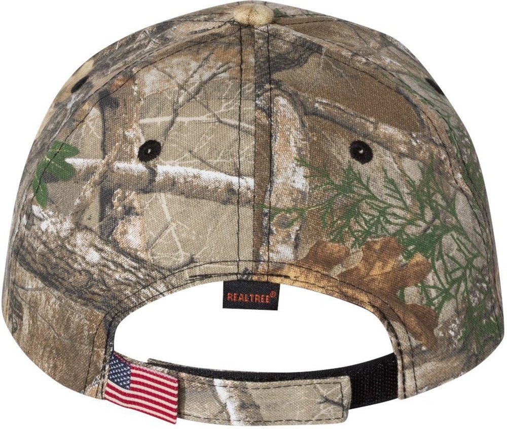 Outdoor Cap Camo with Flag Sandwich Visor Cap - JL Franklins