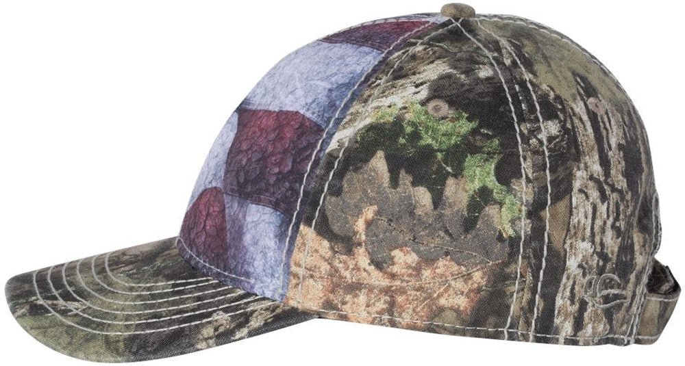 Outdoor Cap Camo with Flag Sublimated Front Panels Cap - JL Franklins