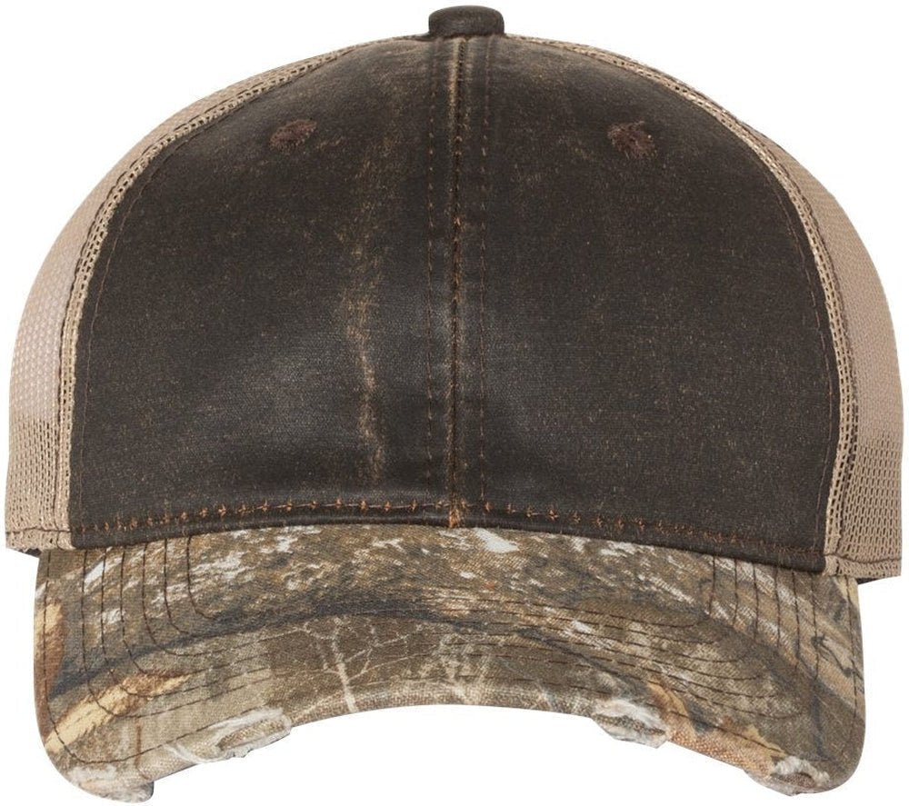 Outdoor Cap Distressed Camo Mesh - Back Cap - JL Franklins