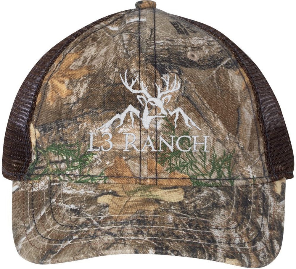 Outdoor Cap Mesh - Back Camo with Flag Undervisor Cap - JL Franklins