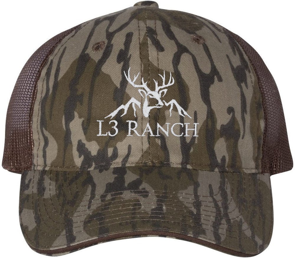 Outdoor Cap Washed Brushed Mesh - Back Camo Cap - JL Franklins