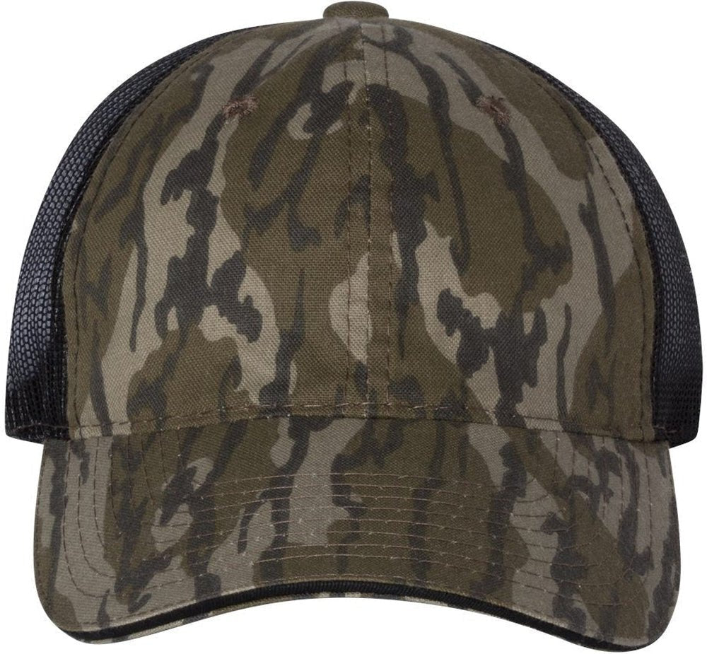 Outdoor Cap Washed Brushed Mesh - Back Camo Cap - JL Franklins
