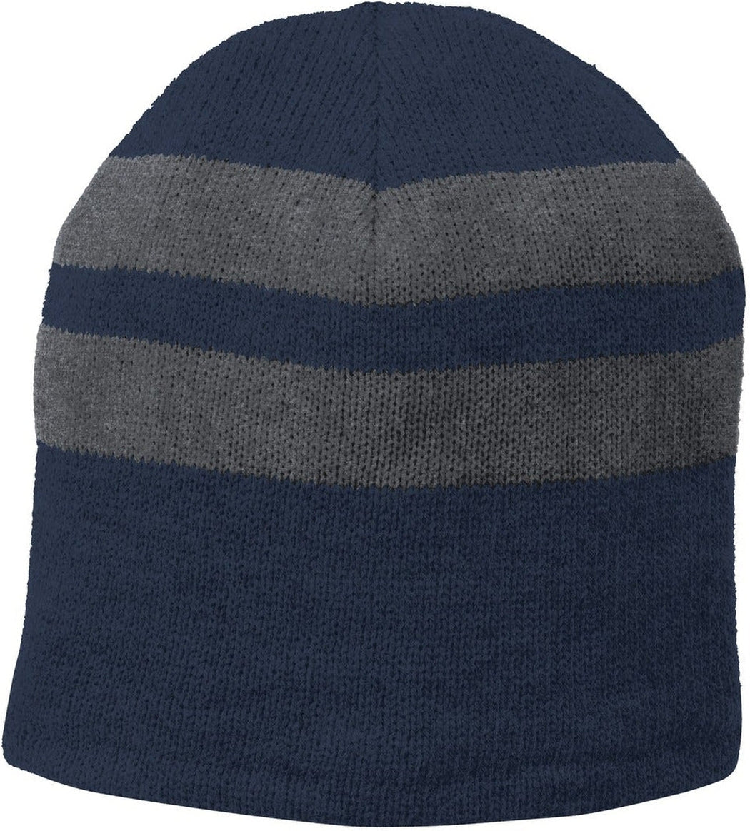 Port & Company Fleece - Lined Striped Beanie Cap - JL Franklins