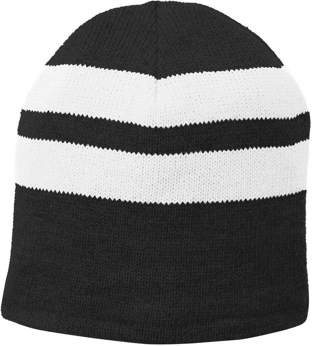 Port & Company Fleece - Lined Striped Beanie Cap - JL Franklins