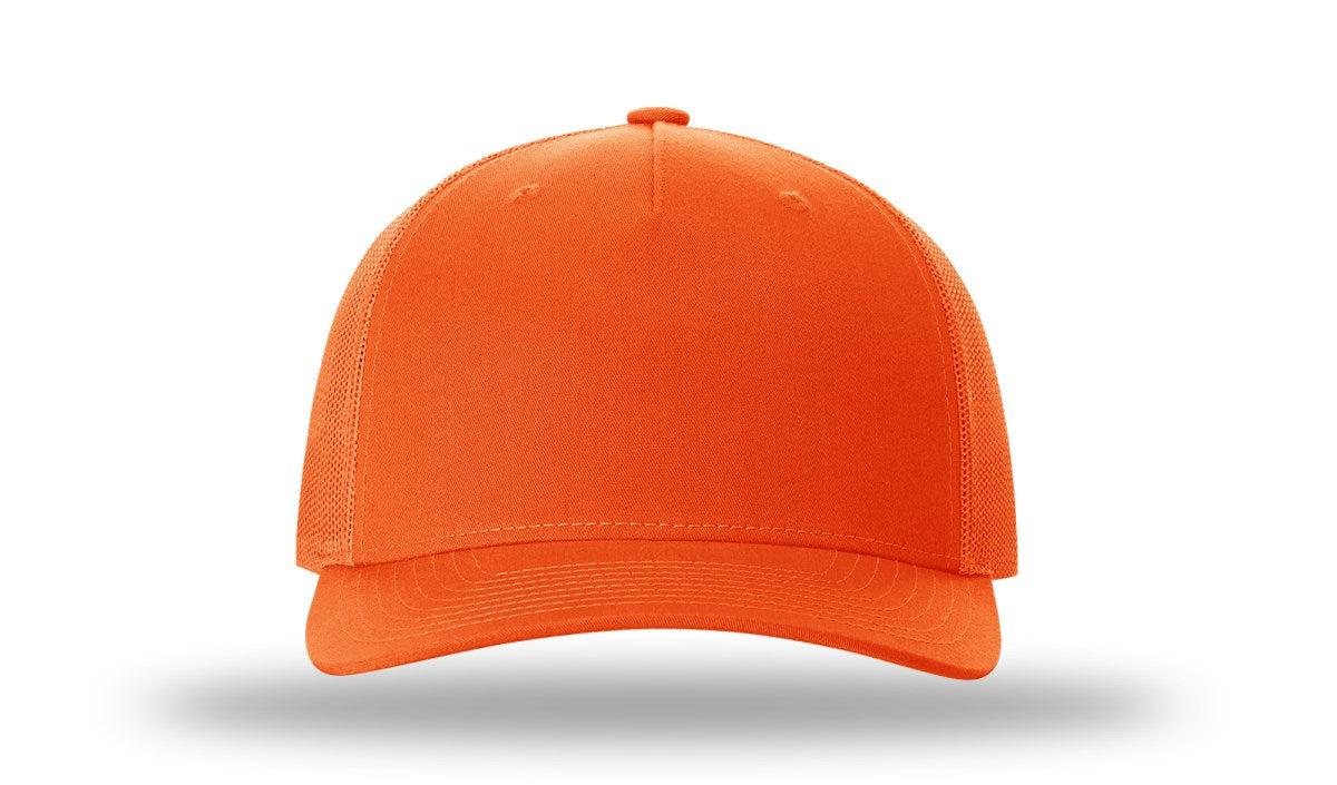 Richardson Blaze Orange Five Panel Trucker - JL Franklins